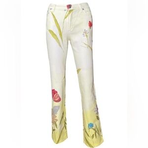 Roberto Cavalli Floral Women Jeans - White and Multicolor